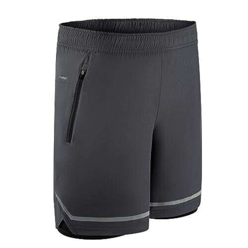 Motion Athletic Shorts Mens S Gray Compression Lined Training Quick Dry NEW